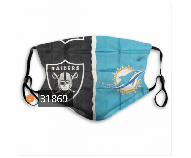 NFL Miami Dolphins2020 Dust mask with filter->nfl dust mask->Sports Accessory